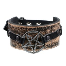 náramek Pentagram - brown - LSF1 54