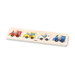 Dřevěné puzzle s úchyty pro nejmenší Viga Auta