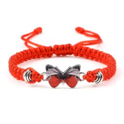 Gaira® Náramek Červený motýlek 3126, Barva červená