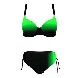 Adriena Green dámské dvoudílné plavky s výztuží S1163 4XL zelená