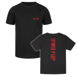 tričko dětské AC/DC - (PWR UP) - black/red - METAL-KIDS - 790.25.8.3