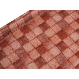 Ubrusovina PVC s textilním podkladem, barva 16 terakota