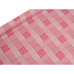 Ubrusovina PVC s textilním podkladem, barva 22 červená