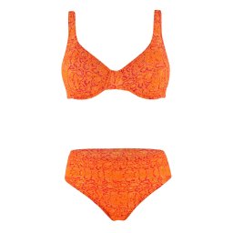 Berka dámské dvoudílné plavky bez výztuže L oranžová