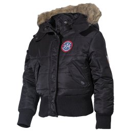 Bunda dětská s kapucí N-2B POLAR ČERNÁ vel. XXL