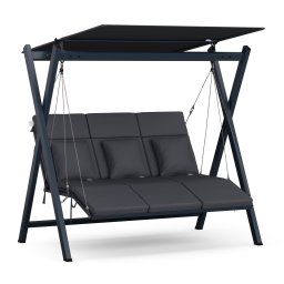 Blumfeldt ZenGrove, hollywoodská houpačka, 3místná, individuálně nastavitelná, práškově lakovaná ocel, odolná proti povětrnostním vlivům