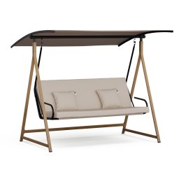 Blumfeldt ZenGrove, hollywoodská houpačka, 3místná, individuálně nastavitelná, práškově lakovaná ocel, odolná proti povětrnostním vlivům