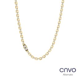 Monaco Chain Cavo Alternate Pavé lock 5 mm IZ30232