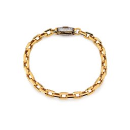Monaco Chain bracelet Cavo Plain Pavé Lock 6 mm IZ30802N