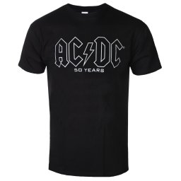 tričko pánské AC/DC - 50 Years Logo History - Black - F005
