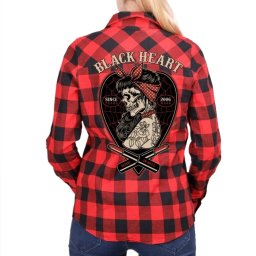 košile dámská BLACK HEART - LENY - RED - 17250