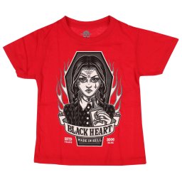 tričko dětské BLACK HEART - WEDNESDAY RED - 17578