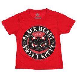 tričko dětské BLACK HEART - KITTY RED - RED - 17668