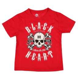 tričko dětské BLACK HEART - BULLET RED - 17581