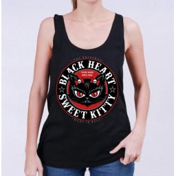 tílko dámské BLACK HEART - KITTY - BLACK - 13584
