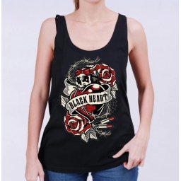 tílko dámské BLACK HEART - HEART ROSE - BLACK - 13599