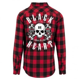 košile pánská BLACK HEART - BULLET - RED - 17329