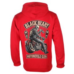 mikina pánská BLACK HEART - COFFIN - RED - 17127
