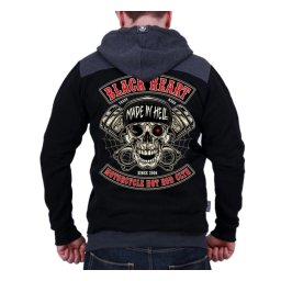 mikina pánská BLACK HEART - RASCAL PREMIUM - BLACK - 17097