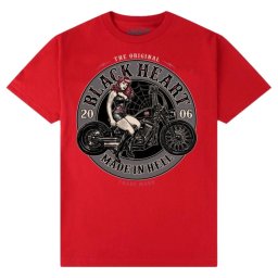 tričko pánské BLACK HEART - EMBER - RED - 17064