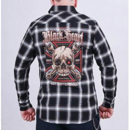 košile pánská BLACK HEART - WRENCH HEAD - BLACK - 12828