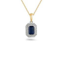 Působivý safírový přívěsek 0,70 ct s brilianty IZBR1392P