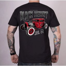 tričko pánské BLACK HEART - RED BARON - BLACK - 13296