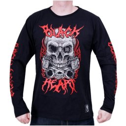 tričko pánské BLACK HEART - METAL HEAD - BLACK - 13371