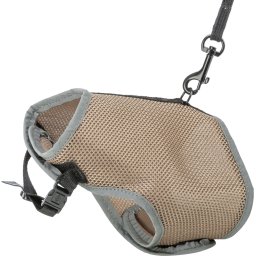 Trixie postroj vestička pro kočky XCat 24-42 cm/1,2 m Barva: šedobéžová