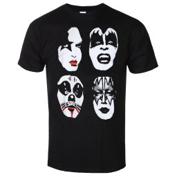 tričko pánské Kiss - Faces - Black - 50788200