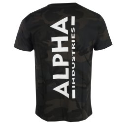 tričko pánské ALPHA INDUSTRIES - black camo_128507C