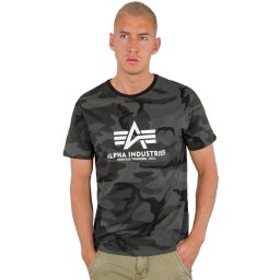 tričko pánské ALPHA INDUSTRIES - black camo_100501C