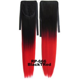 Girlshow Culík, cop na zavazování rovný OMBRE - odstín Black T Red