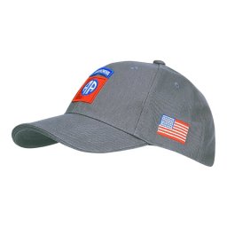 FOSTEX čepice baseball 82nd AIRBORNE ŠEDÁ
