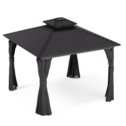 Blumfeldt ShadeFortress, altán, 3 x 3 m, střecha z pozinkované oceli, chrání před sluncem, deštěm a větrem