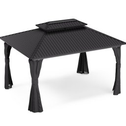 Blumfeldt ShadeFortress, altán, 4 x 3 m, pozinkovaná ocelová střecha, chrání před sluncem, deštěm a větrem