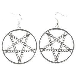 náušnice Pentagram - PSY1113