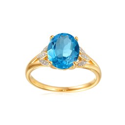Výrazný prsten s topasem 2,82 ct a diamanty IZBR476T