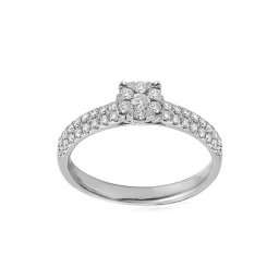Zářivý briliantový prsten Raina, bílé zlato IZBR351A