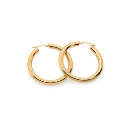 Hladké náušnice kruhy 4 cm, tloušťka 4 mm IZ30771