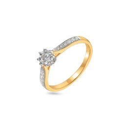 Nadčasový zásnubní prsten s diamanty IZBR641