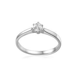 Solitér z bílého zlata s diamantem Bonny, 14K IZBR307A