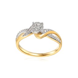 Originální zásnubní prsten s brilianty IZBR379