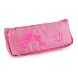 Pouzdro / penál jednorožec, Love 21,5x9 cm, barva 3 růžová srdce
