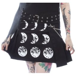 sukně dámská HEARTLESS - MOONCHILD - BLACK - POI1415