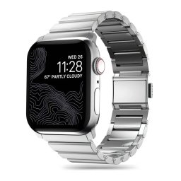 Řemínek Tech-Protect SteelBand na Apple Watch 4/5/6/7/8/SE a Ultra 1/2 44/45/49mm - Stříbrný