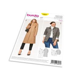 Střih Burda 6461 - Dlouhý kabát se stojáčkem, krátký kabát, sako