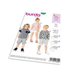 Střih Burda 9322 - Dětské tričko, tričko s dlouhým rukávem