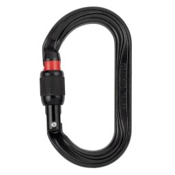 PETZL karabina OXAN s pojistkou SCREW-LOCK ocelová ČERNÁ