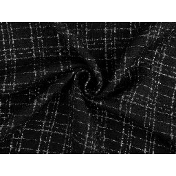 Kostýmovka s lurexem / tvíd, barva 2 (270 g/m²) černá